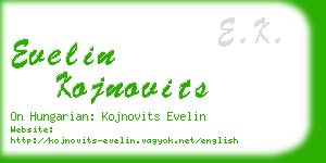 evelin kojnovits business card